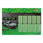 Подложка на стол Kidis пластиковая 42,5*29см с таблицей умножения Supercar 13578