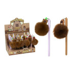 Ручка гелевая с насадкой Капибара-брелок, синяя №MD-139