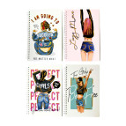 Тетрадь на спирали А5 60л. пластиковая обложка Девочки, ассорти DM-2158-20 в клетку