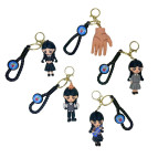 Брелок резиновый Венсдей Адамс Гигант 8см з плетеной лентой, ассорті №360-8