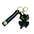 Брелок резиновый Дракончик Беззубик Гигант 7см с лентой и колокольчиком , асорті 360-5