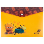 Папка А4 Kite пластик на кнопке Garfield GF25-244-1
