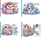 Альбом для эскизов скетчбук А6 24арк 100г/м2 Мандарин 7БЦ, ассорти 243**/233598