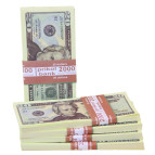 Сувенирные деньги, Прикольный банк, 20 долларов, пачка 80л.