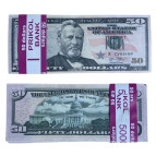 Сувенирные деньги, Прикольный банк, 50 долларов, пачка 80л.