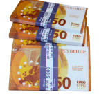 Сувенирные деньги, Прикольный банк, 50 евро, пачка 80л.