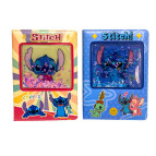 Блокнот А5 96 листов Лидер обложка с сыпучей мишурой Стич, ассорти №SC-10-10/SC-10-4