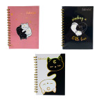 Тетрадь на спирали А5 80л. ТВП обложка Лидер Котик 1813-23 в клетку