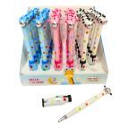 Ручка гелевая с насадкой Жираф на подставке ассорти, синяя №1161