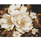 Алмазная живопись мозаика по номерам на холсте - 40*50см Идейка АМО8006 Белая нежность с голограммными стразами