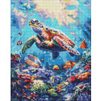 Алмазная живопись мозаика по номерам на холсте - 40*50см Идейка АМО8099 Морское спокойствие