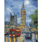Алмазная живопись мозаика по номерам на холсте - 40*50см Идейка АМО8121 Лондон ночью
