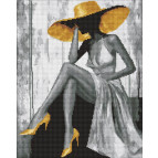 Алмазная живопись мозаика по номерам на холсте - 40*50см Идейка АМО8243 Золотая дама
