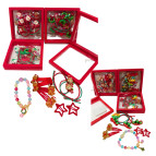 Набор детской бижутерии Новогодний, резинки для волос, браслет, заколки для волос, ассорти GB21027/9327/9328/9329/9330