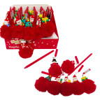 Ручка гелевая с насадкой Новогодняя-брелок, синяя №GP-2029/GP-133