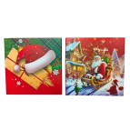 Коробка подарочная квадрат 17*17*8см Новогодняя микс 3570/2034Y-404-M