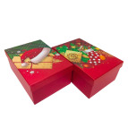 Коробка подарочная прямоугольная 19*12*6,5см Новогодняя, ассорти 3568/1037Y-005-S