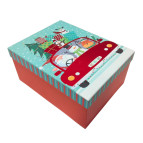 Коробка подарочная прямоугольная 16*10*7см Новогодняя 3563-2