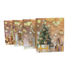 Пакет подарочный бумажный 18*23*10см ООПТ Новогодний 814-S