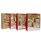 Пакет подарочный бумажный 18*23*10см ООПТ Новогодний Y2908-S