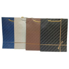 Пакет подарочный бумажный 26*32*10см с фольгой Кольчужка, ассорти Y5918-M