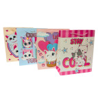 Пакет подарочный бумажный 30*40*12см с фольгой Котики Q548-L