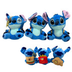 Брелок мягкий плюшевый Стич с рюкзачком 13см мех, ассорти №0308