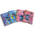 Блокнот на спирали А7 80л. обложка с жидкостью и паетками Стич, в ассортименте BC-204