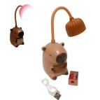 Светильник детский + ночник с точилкой, Капибара h-26см (зарядка от USB) 25-SKG