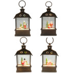 Сувенир Новогодний фонарь LED + гель 14*8,5*3,5см №FD-2257 3D Д.Мороз, Снегурочка, ассорти