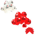 Шарик воздушный 1шт С надписями I Love You, цвет ассорти 3808