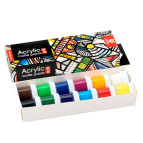 Краски акриловые Arteo набор 12цв. по 10мл Geometric матовая 322112011
