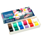 Краска акриловая для ткани Arteo набор 12цв. по 10мл Flowers 322113002