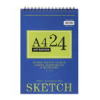 Альбом для эскизов скетчбук А4 24л. 200г/м2 Art Nation SketchPad на спирали XQSU4200