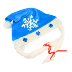 Новогодняя шапочка-колпак №6473-33 37см текстиль с косичками