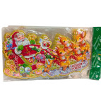 Украшение новогоднее бумажное - Плакат двухсторонний №121428-22 44*24см Упряжка з Новим Роком (укр)