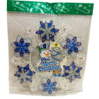 Украшение новогоднее бумажное - Плакат двухсторонний №122310-1 34*34см Снежинка Merry Christmas