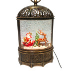 Сувенир Новогодний фонарь LED + гель 29*20*11см №AD-2613 3D Д.Мороз в фонаре