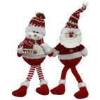 Игрушка мягкая, Дед Мороз - Снеговик h-40см, ассорти 95037