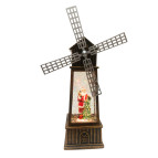 Сувенир Новогодний фонарь LED + гель 31*14*14см №AD-2623 3D Д.Мороз в мельнице