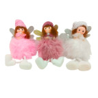 Новогоднее украшение - игрушка Ангелочек в шапочке 18см №230163