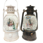 Сувенир Новогодний фонарь LED + гель 24,5*14*14см №WDL-24052/BA-0139 3D Д.Мороз - Снеговик в фонаре