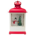 Сувенир Новогодний фонарь LED + гель 27*15,5*11см №WDL-23018/BA-0146 3D Снеговик в фонаре