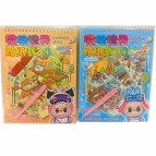 Румбокс 3D наклейки в блокноте 6 листов 6в1 24*18,5см 3D Rooms Лабубу, ассорти 25--CS-012-ла