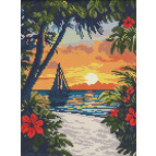 Алмазная мозаика по номерам на холсте - 30*40см Идейка АМО8295 Красота тропиков