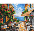 Картина раскраска по  номерам на холсте  - 40*50см Идейка КН3654 Тихий уголок