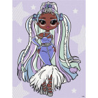 Картина раскраска по номерам на холсте - 30*40см Идейка КН6272 L.O.L. Surprise! O.M.G. Fashion show Lady Braids