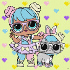 Картина раскраска по номерам на холсте - 40*40см Идейка КН6288 L.O.L. Surprise! TroopSurprise BonBon With HopHop