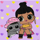 Картина раскраска по номерам на холсте - 40*40см Идейка КН6292 L.O.L. Surprise! TroopSurprise Honey Bun With Bunny