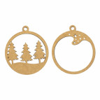 Заготовка для декорирования Rosa Talent (ХДФ) 3D Зима в лесу 8*9см 48017863